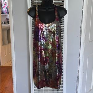 Betsey Johnson Sequin Rainbow Dress